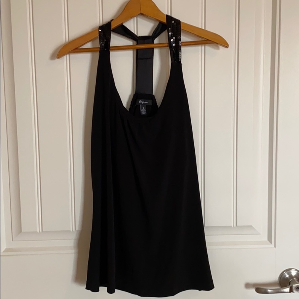 🟢3 for $10🟢 BLACK SEQUIN TANK